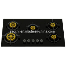 Supreme 5 Brass Burner Gas Hob (8mm Glass)